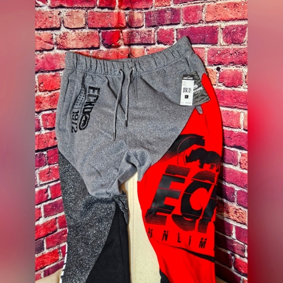 Ecko Unltd Gray and Red Joggers Mens Large - Picture 1 of 12